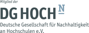 Logo: Mitglied der Deutschen Gesellschaft für Nachhaltigkeit an Hochschulen (DG HochN e.V.)